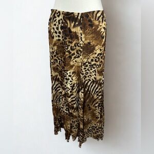 ⭐️ 3/$15 RAFAEL Brown and Tan Animal Print Skirt Size S